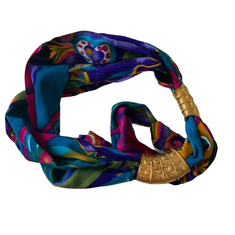 Vintage Chunky Hardware Neck Tie/Scarf